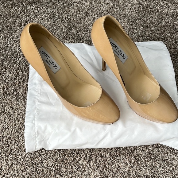 Jimmy Choo Shoes - Jimmy Choo Patent Leather Nude Size 40 1/2